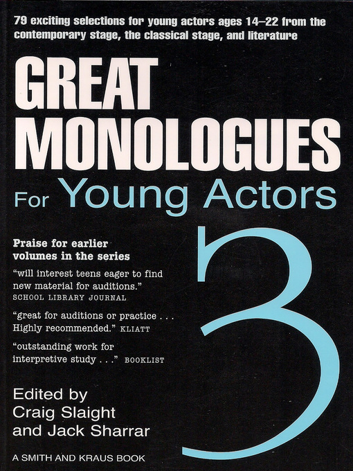 Title details for Great Monologues for Young Actors 3 by Craig Slaight - Available